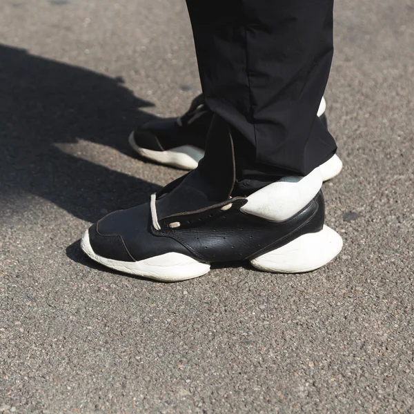 Detail of shoes at Milan Fashion Week — Stock Photo, Image