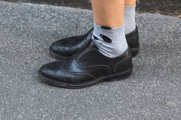 Részlet a cipő a milánói Divathét — Stock Fotó