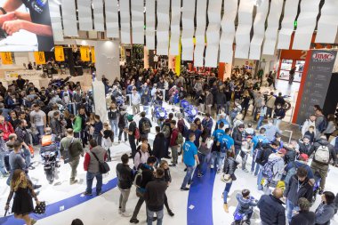 İnsanlar Eicma 2016, Milano, İtalya ziyaret