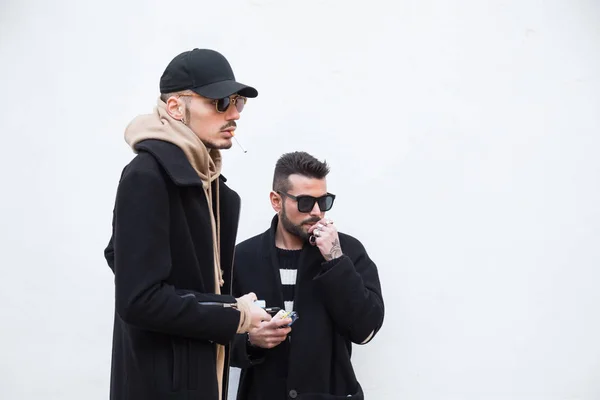 Módní lidí na týdnu módy Miláně mužů — Stock fotografie