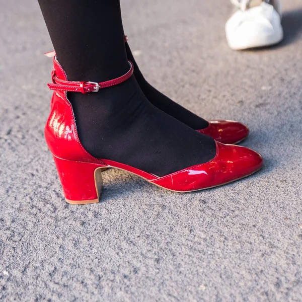 Dettaglio scarpe alla Milano Men's Fashion Week — Foto Stock