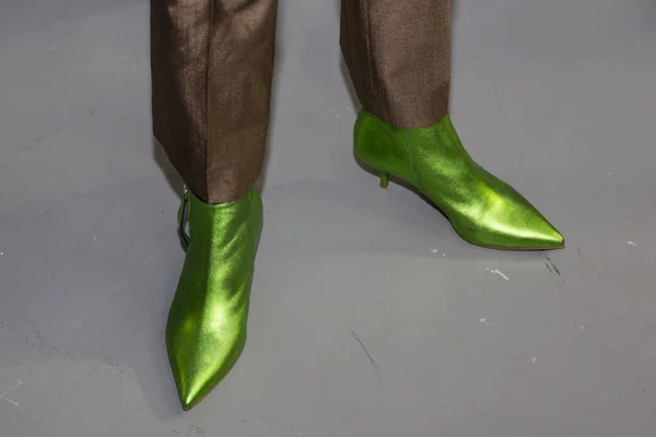 Detail of shoes in the backstage — Stock Photo, Image