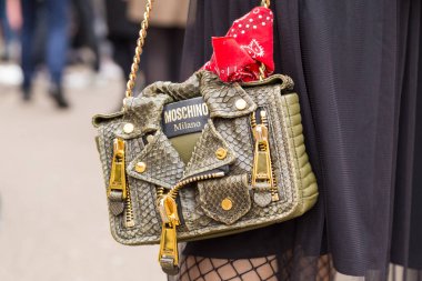 Ayrıntı çanta Milan kadın moda haftası