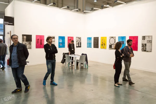 People visiting Miart 2017 in Milan, Italy — Stock Photo, Image