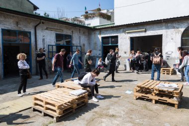 İnsanlar Fuorisalone 2017, Milano, İtalya ziyaret