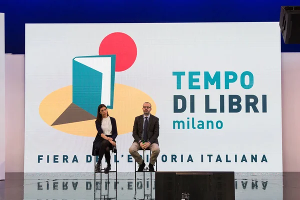 Journalists at Tempo di Libri in Milan, Italy — Stock Photo, Image