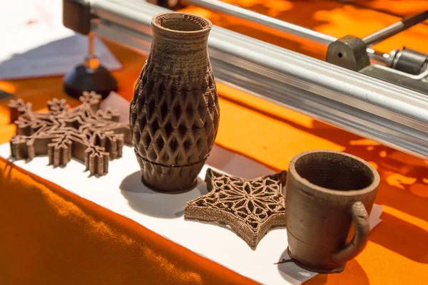 3D-gedruckte essbare Objekte im Technologiezentrum in Mailand, Italien — Stockfoto