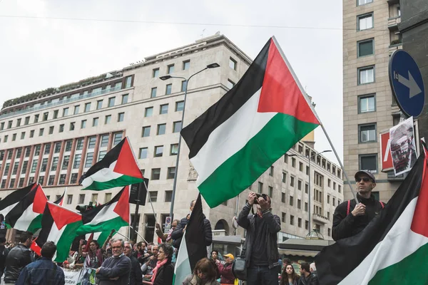 Pro-Palestijnse demonstranten wedstrijd de Joodse Brigade — Stockfoto