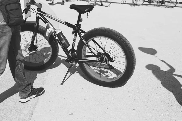 Detail of bicycle at Cyclopride Day in Milan, Italy — Stock Photo, Image