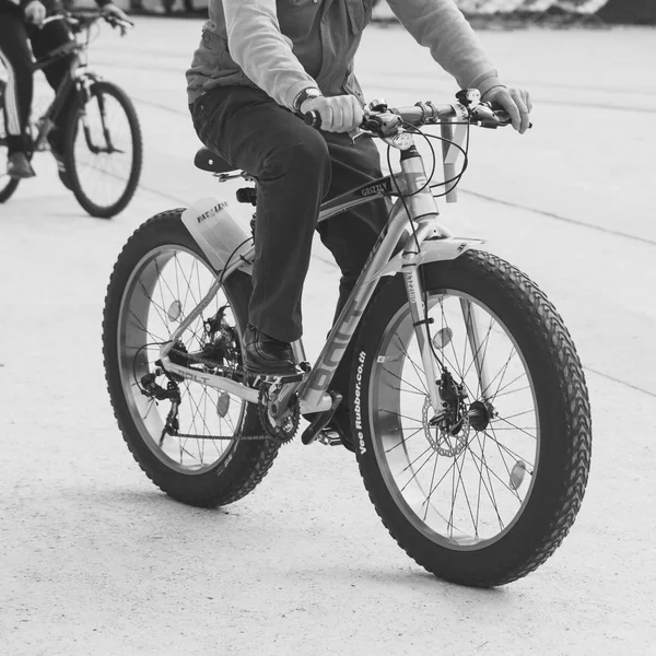 Detail of bicycle at Cyclopride Day in Milan, Italy — Stock Photo, Image