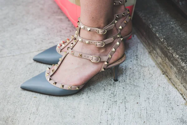 Detail of shoes at Milan Men's Fashion Week — Stock Photo, Image