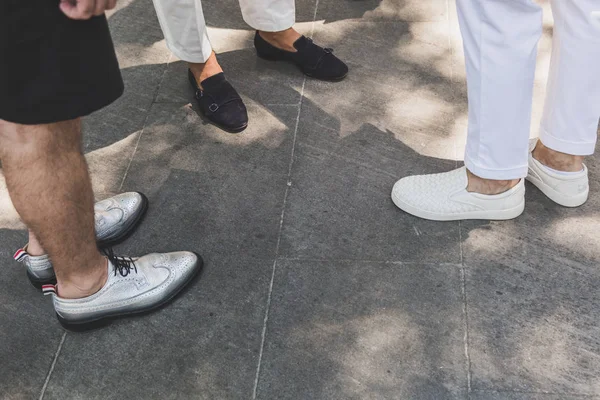 Detail of shoes at Milan Men's Fashion Week — Stock Photo, Image