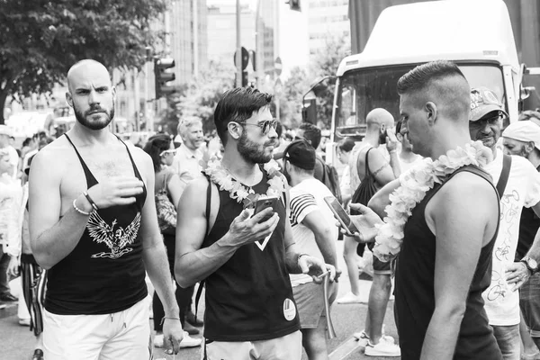 People at Pride parade 2017 in Milan, Italy — Stock Photo, Image