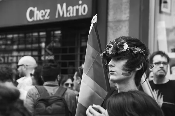 Emberek büszkeség felvonulást 2017-Milánó, Olaszország — Stock Fotó