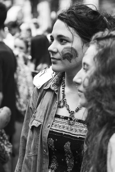 People at Pride parade 2017 in Milan, Italy — Stock Photo, Image