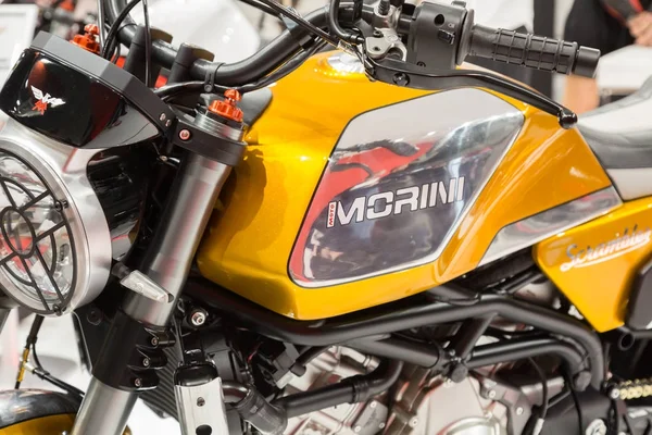 Detalj av motorcykel på Eicma 2017 i Milano, Italien — Stockfoto