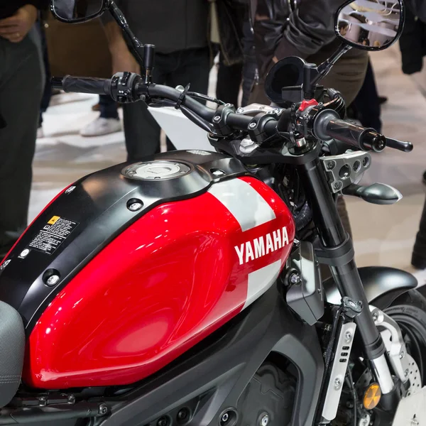 Detalj av motorcykel på Eicma 2017 i Milano, Italien — Stockfoto