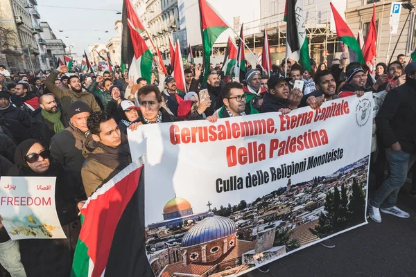 Протестующие против столицы Израиля Иерусалима — стоковое фото
