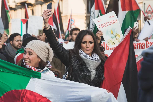 People protesting against Jerusalem capital of Israel — Stock Photo, Image