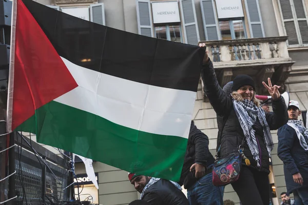 Menschen protestieren gegen jerusalem hauptstadt israel — Stockfoto