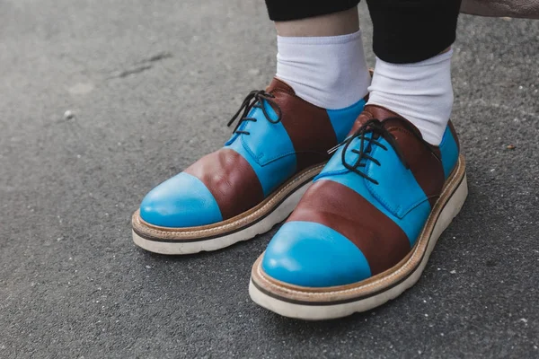 Detalle de zapatos en Milan Men 's Fashion Week — Foto de Stock