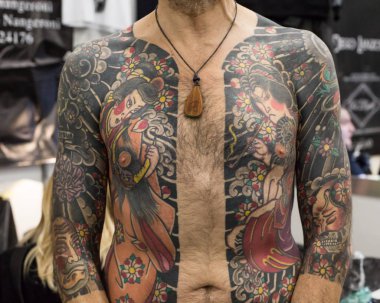 Tattoed adama Milan dövme Kongre 2018, İtalya