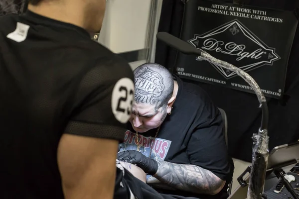 Tattoer op Milan Tattoo Conventie 2018, Italië — Stockfoto