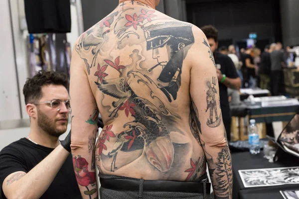 Tattoer Milan dövme Kongre 2018, İtalya — Stok fotoğraf