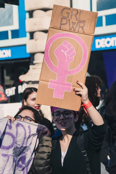 Öğrenciler uluslararası Wome'nın günü kutlama — Stok fotoğraf