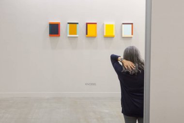 İnsanlar Miart 2018, Milano, İtalya ziyaret