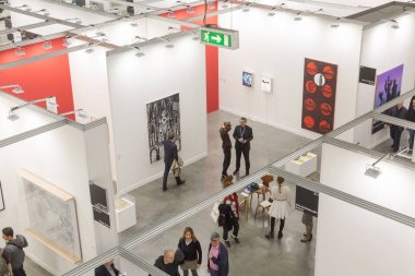 Top view of Miart 2018 in Milan, Italy clipart