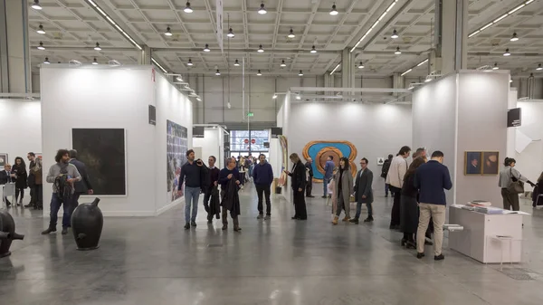 People visiting Miart 2018 in Milan, Italy — Stock Photo, Image