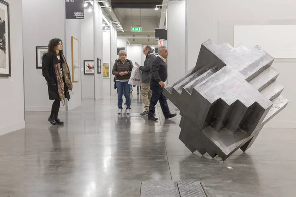 People visiting Miart 2018 in Milan, Italy — Stock Photo, Image