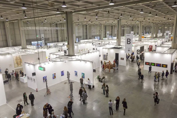 Top view of Miart 2018 in Milan, Italy — Stock Photo, Image