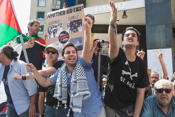 プロパレスチナのデモンストレーター コンテスト ユダヤ旅団 — ストック写真