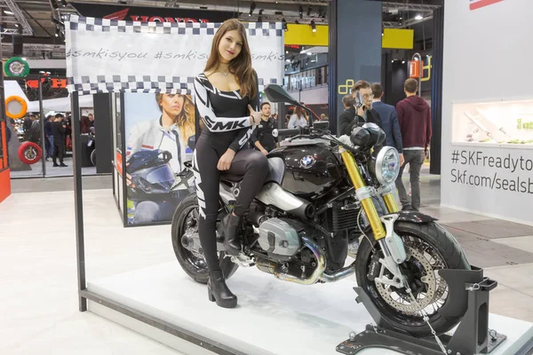 Motorkerékpár dispaly az Eicma 2019 Milánóban, Olaszországban — Stock Fotó