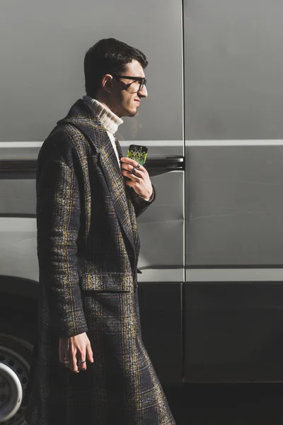 Fashionable man during Milan Men's Fashion Week — Stock Photo, Image