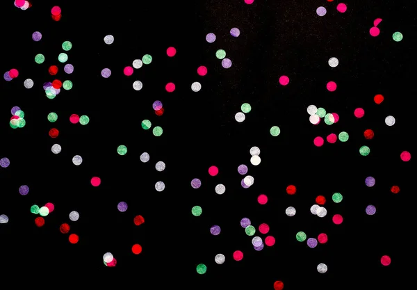 Confete Colorido Fundo Preto — Fotografia de Stock