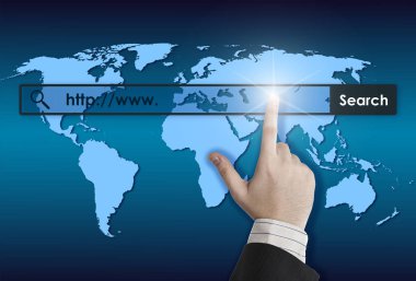 Dünya Haritası ve world wide web arama