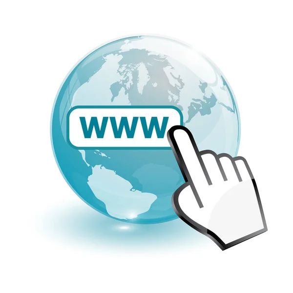 Mapa świata i wyszukiwanie w sieci world wide web — Zdjęcie stockowe