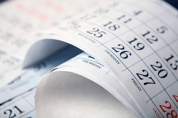 Högen av kalendern täcker närbild — Stockfoto