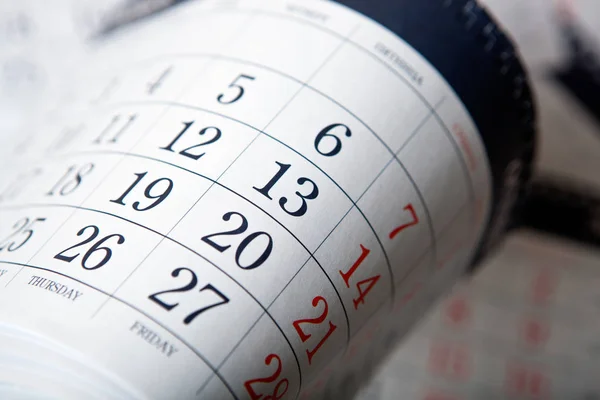 Halom calendar ágynemű közelről — Stock Fotó