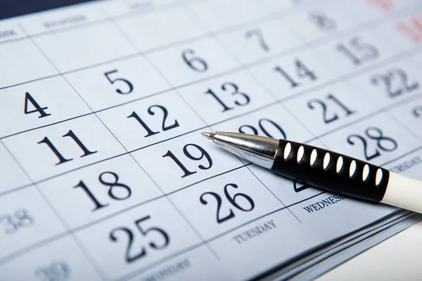 Stapel vellen close-up kalender — Stockfoto