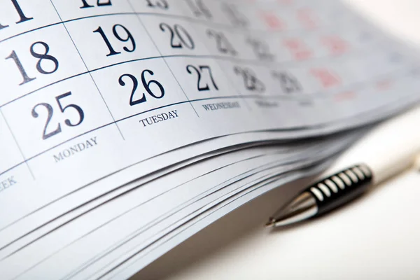 Pile of calendar sheets close up — Stock Photo, Image