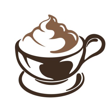 kapuçino kremalı kahve fincan sıcak