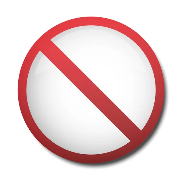 Illustration d'une interdiction de signe isolé sur un blanc — Image vectorielle