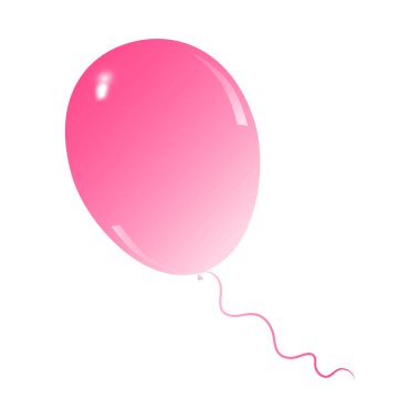 Çocuk pembe hava balon tatil izole