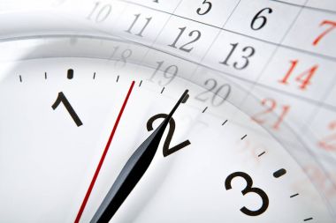 gün ve saat sayısı ile duvar takvimi