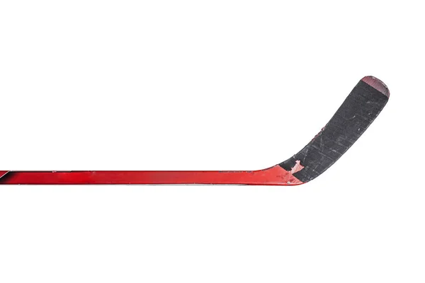 Well Worn Hockey Stick Isolated White Background — Stock Photo, Image