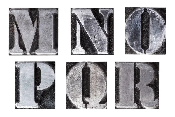 Grupo Cartas Antigas Tipografia — Fotografia de Stock